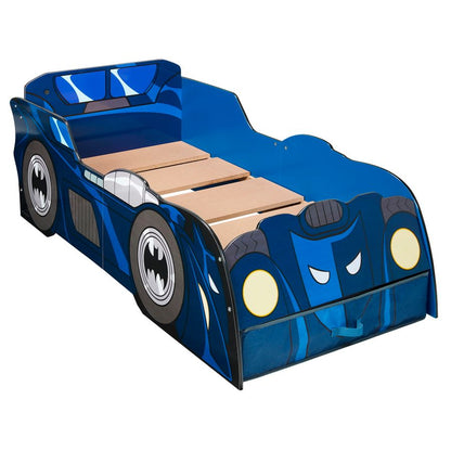 Batman: Batmobil-Bett für Kinder und Kleinkinder mit Beleuchtung inklusive Schublade zur Aufbewahrung - MyBabyWonder