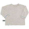 OrganicEra - Bio-Langarm-T-Shirt für Babys - Grau gestreift - MyBabyWonder