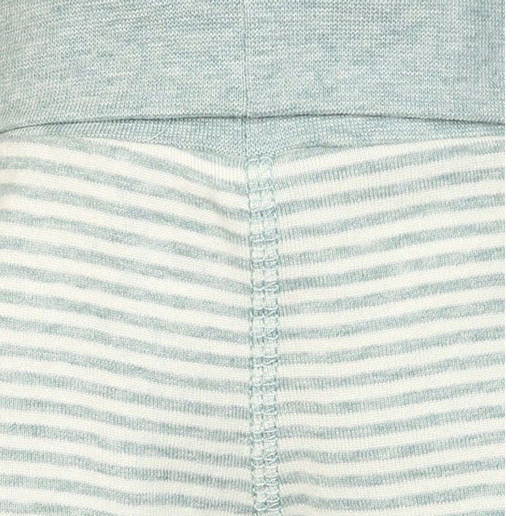 OrganicEra Organic Shorts,Striped Aqua Melange - MyBabyWonder
