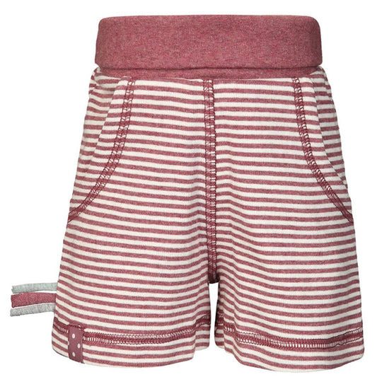 OrganicEra Organic Shorts,Striped Bordeaux Melange - MyBabyWonder