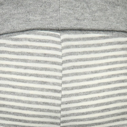 OrganicEra Organic Shorts,Striped Grey Melange - MyBabyWonder