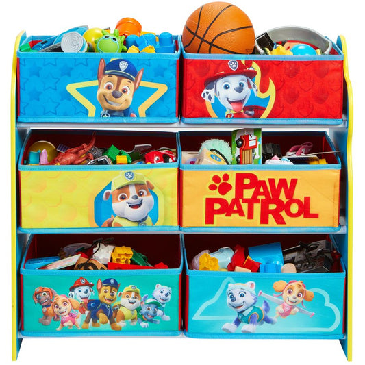 Paw Patrol - Regal zur Spielzeugaufbewahrung mit sechs Kisten für Kinder - MyBabyWonder
