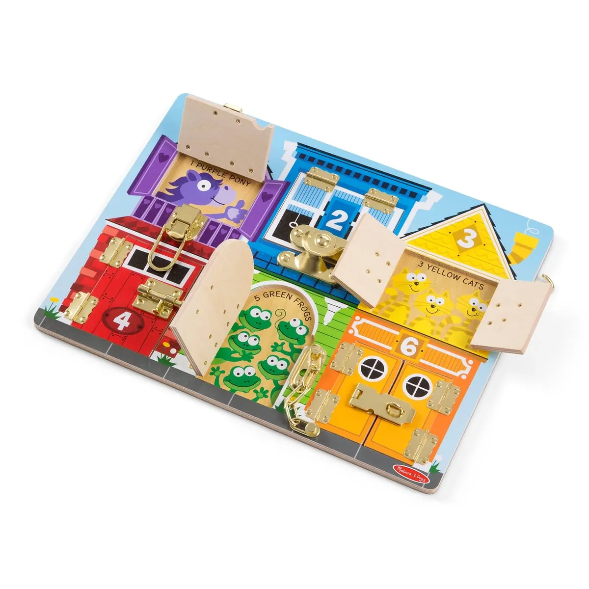 Melissa & Doug Wooden Latches Activity Board