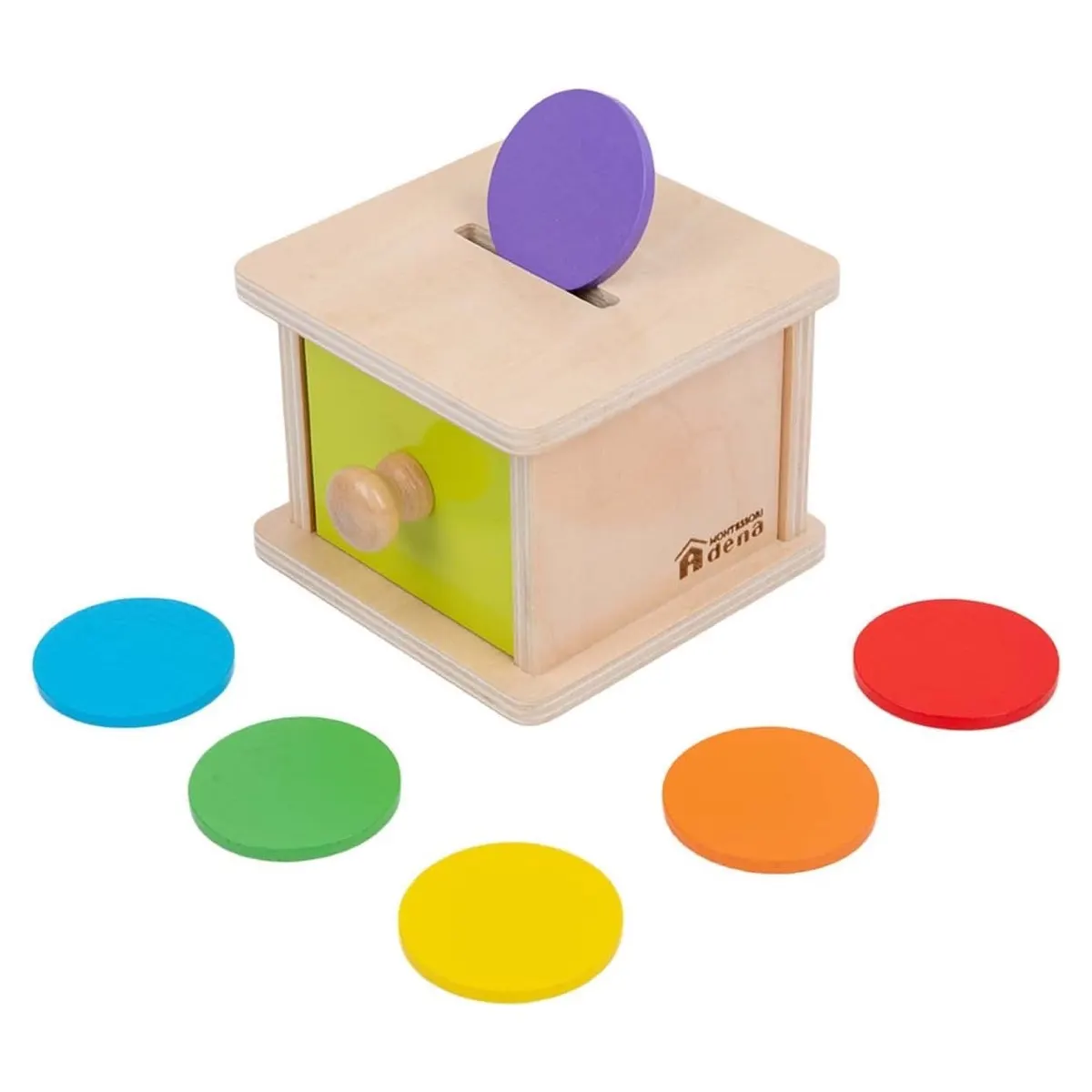 Adena Montessori Wooden Coin Box